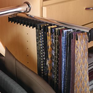 Tie rack with ties