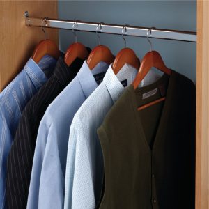 Value closet rod holding shirts