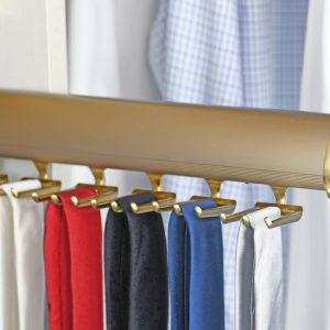 Matte gold tie rack